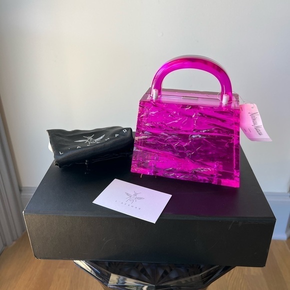 L'Afshar Eva Crushed Ice Top-Handle Bag - Picture 12 of 13